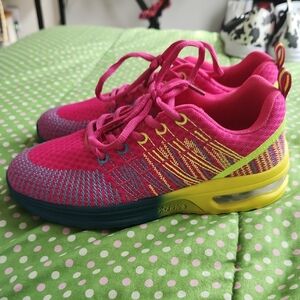 Vibrant Pink and Yellow Women's Athletic Shoes